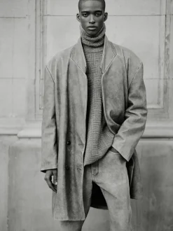 Wool Jacquard High Neck Sweater