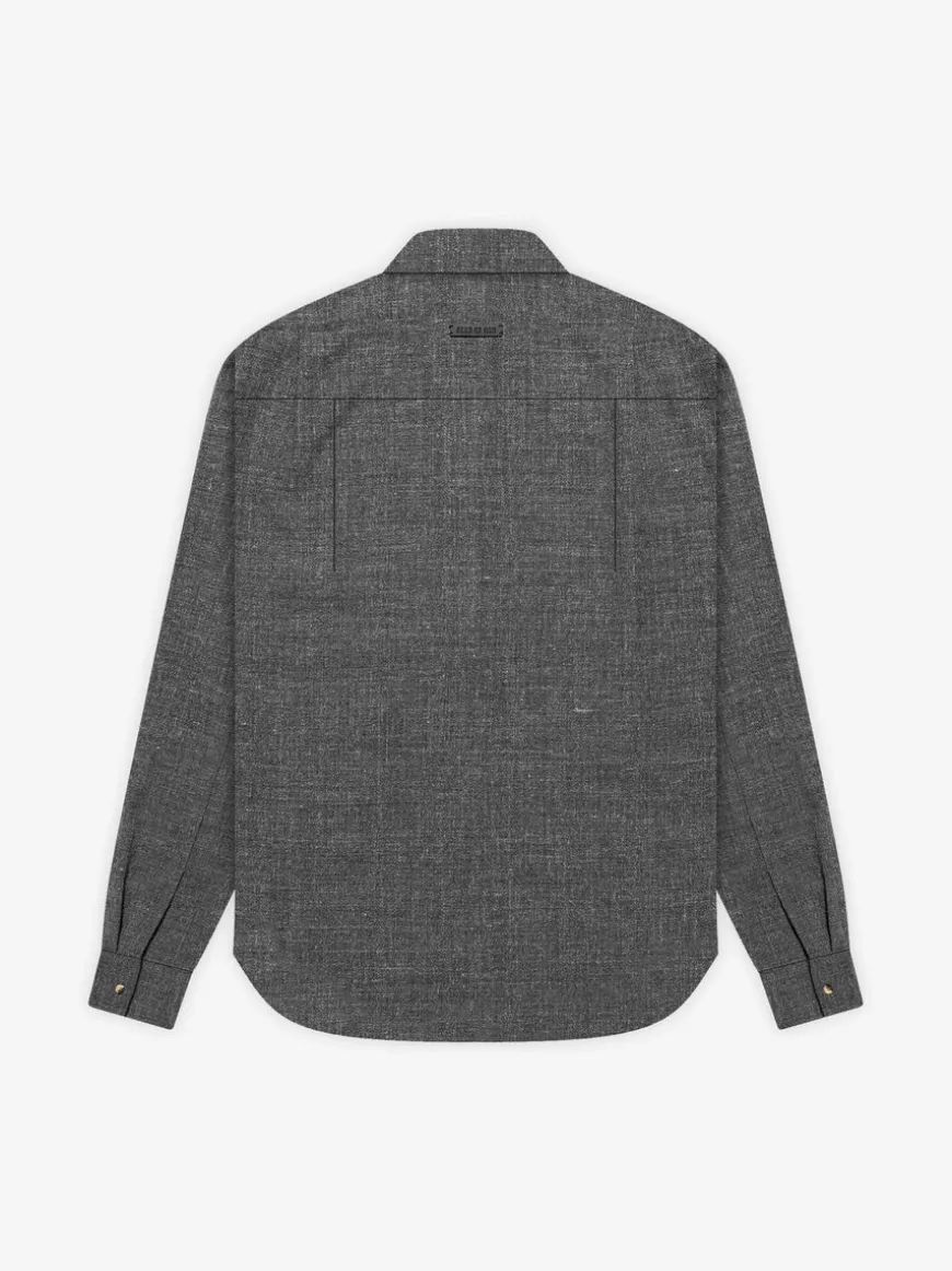 Wool Linen Button Up Shirt