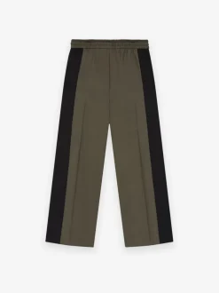 Wool Silk Side Stripe Pants